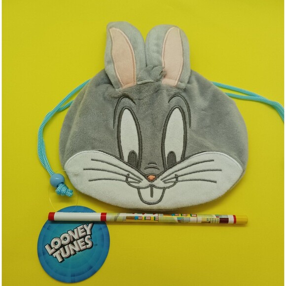 Bugs bunny, Looney tunes  drawstring fluffy bag / pouch - Picture 6 of 6